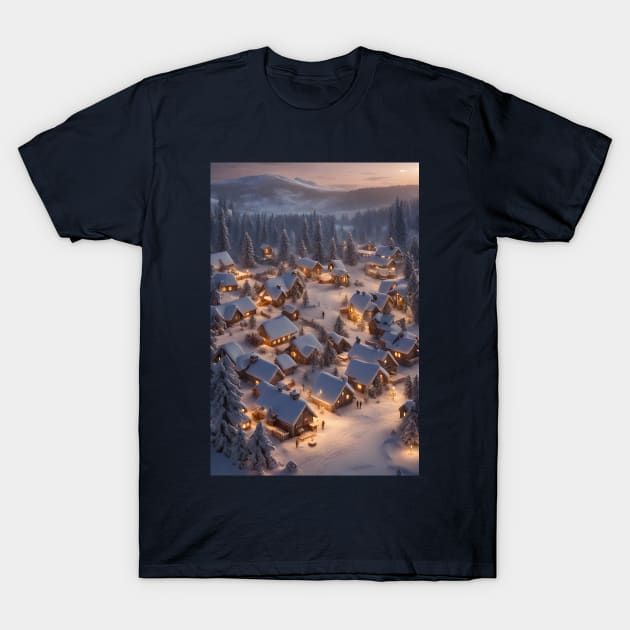 Winter Village Lapland T-Shirt by PurplePeacock